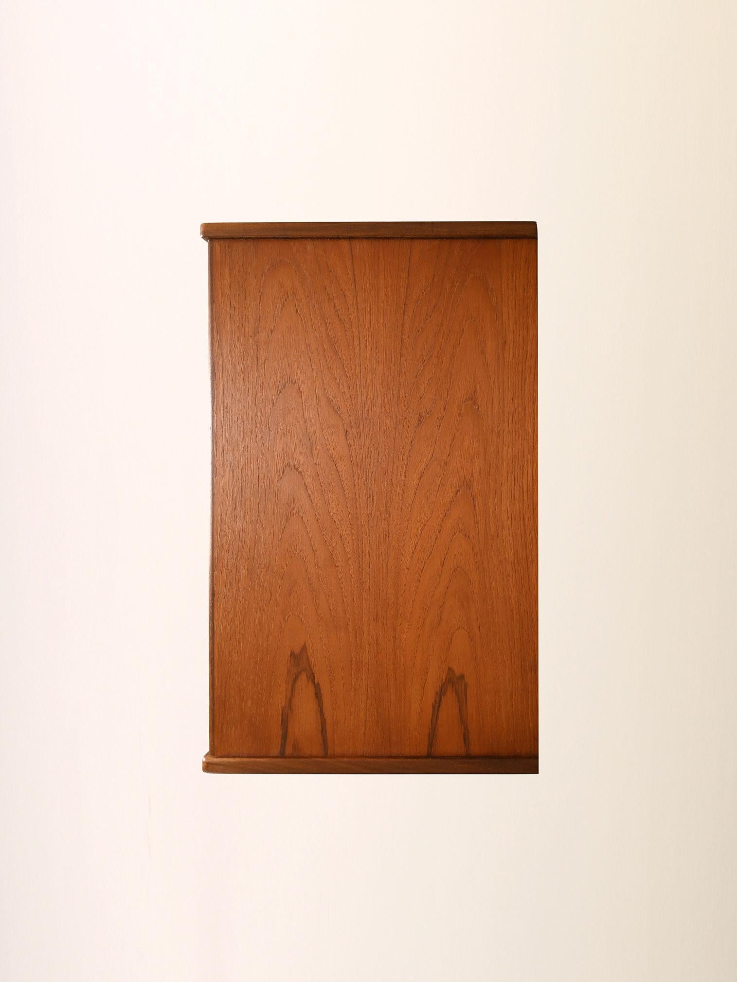 Settimanale scandinavo in teak anni ’50 en venta 3