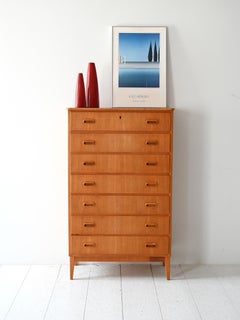 Meuble de chevet vintage en chêne scandinave des années 1960
