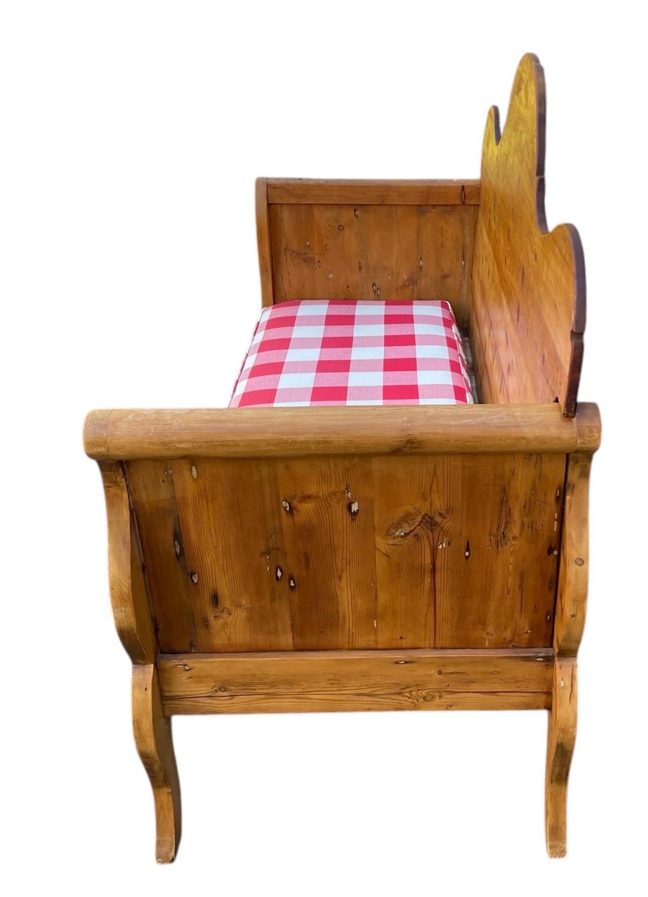 Pin Settle Bench Rustic American Entryway Furniture Bench Classic American Bench en vente