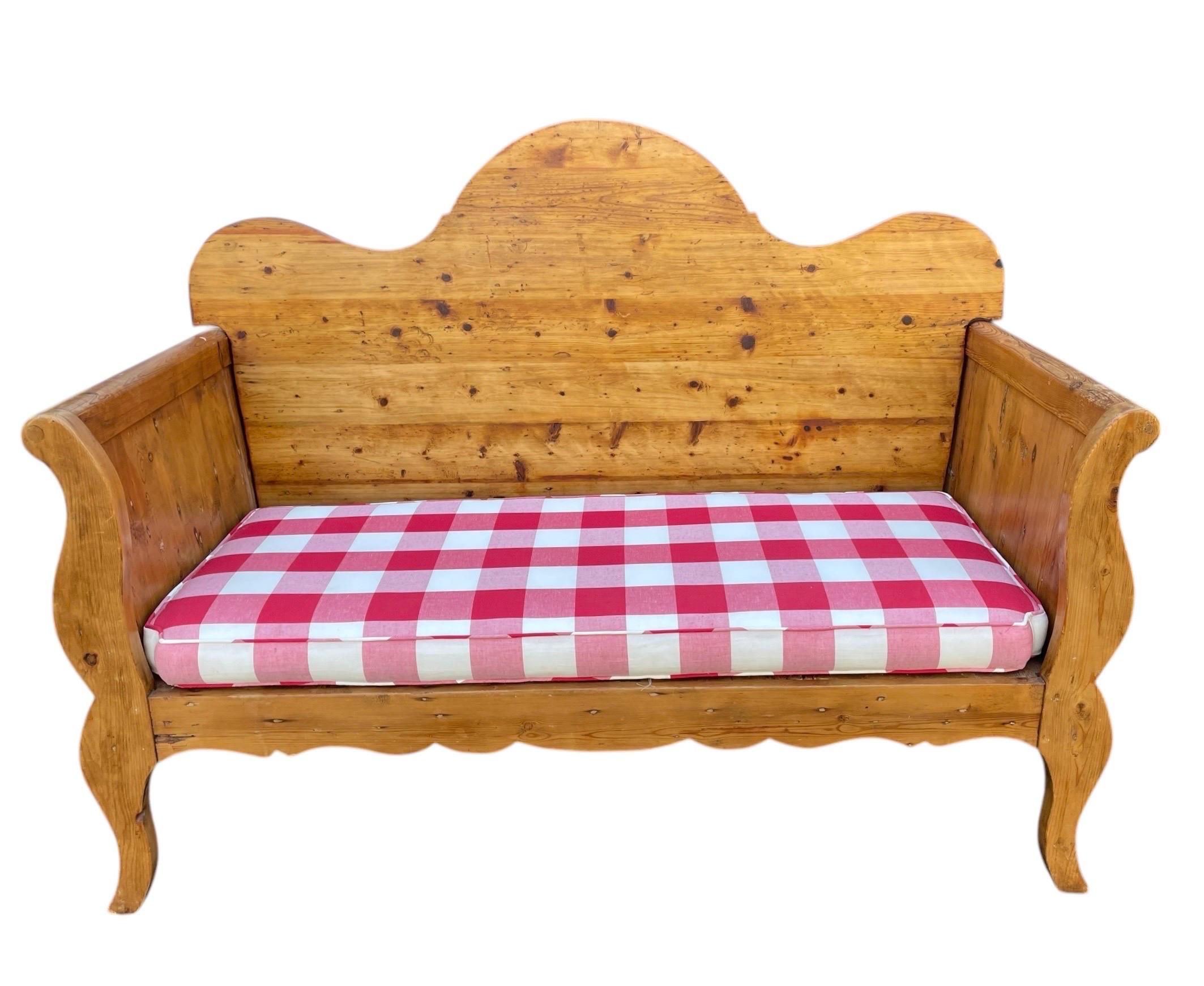 Settle Bench Rustic American Entryway Furniture Bench Classic American Bench en vente 2