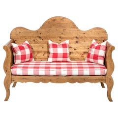 Antique Settle Bench Rustic American Entryway Furniture Bench Classic American Bench