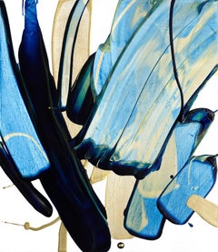 The World & I 22, Contemporary Abstract Expressionist Oil Painting Canvas Gold