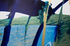 The World & I 29, Contemporary Abstract Expressionist Oil Painting Canvas Gold