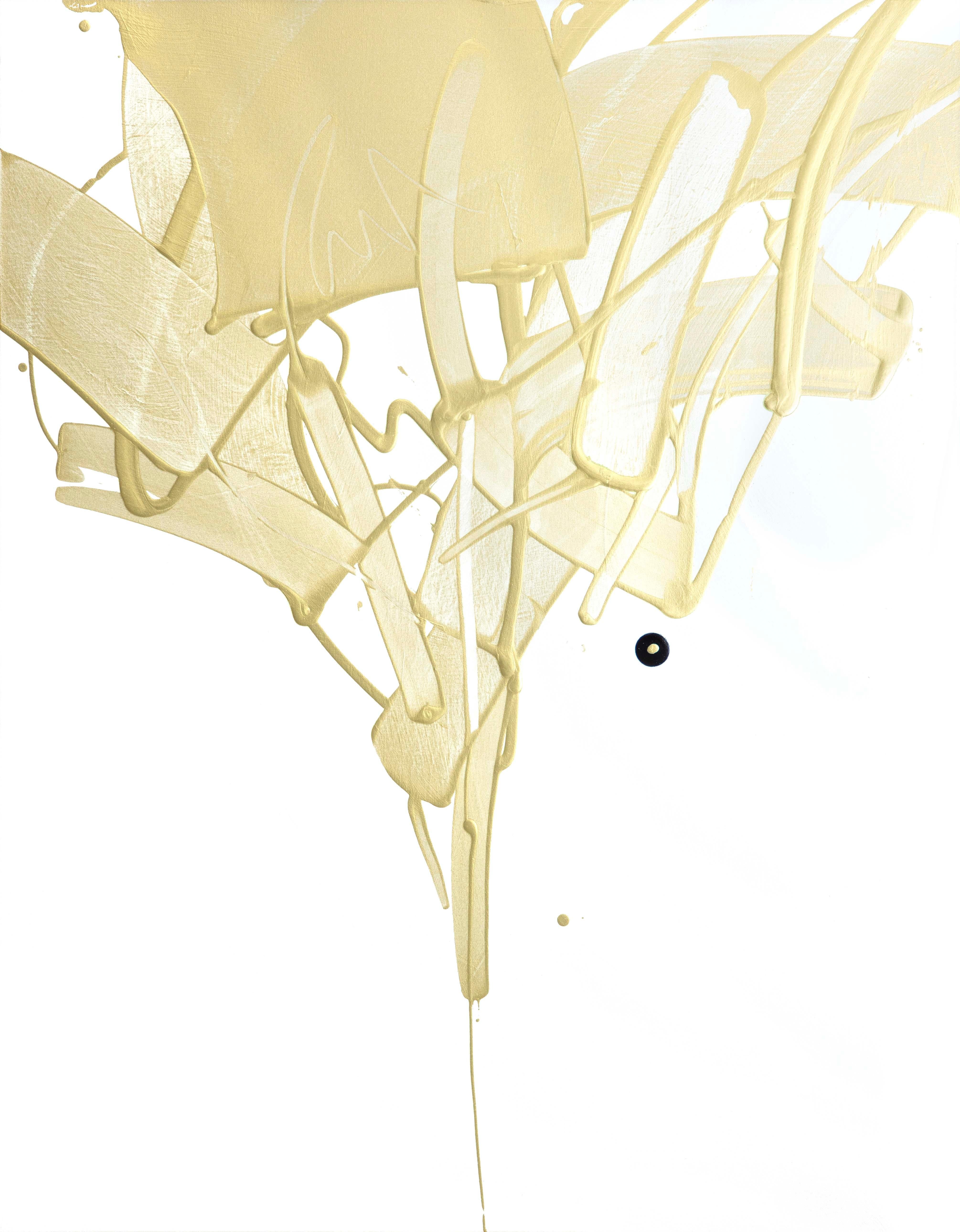 Seungyoon Choi Abstract Painting - The World & I 31, Contemporary Abstract Expressionist Oil Painting Canvas Gold