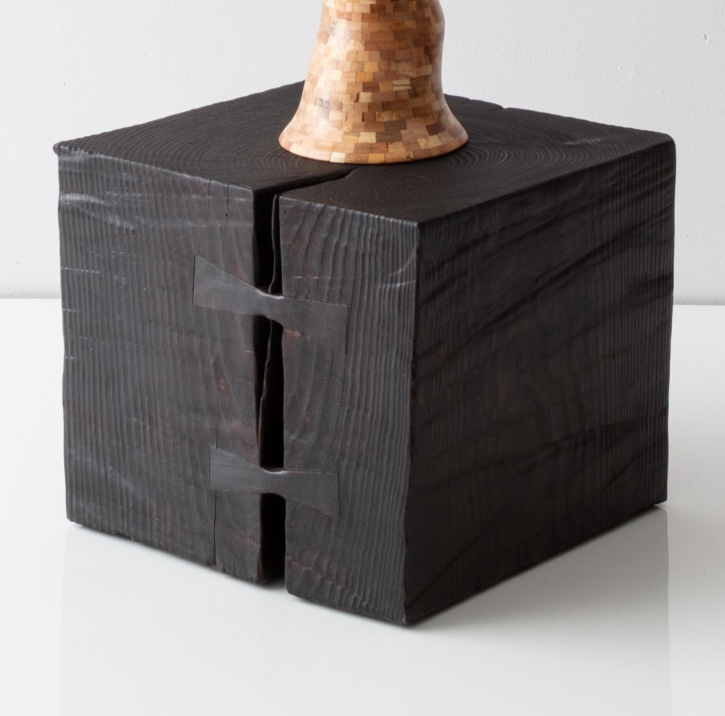 STACKED Spalted Maple Totem Sculpture by Richard Haining, Available Now In New Condition In Brooklyn, NY