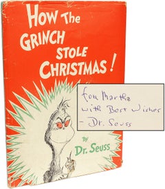 SEUSS - GEISEL. How The Grinch Stole Christmas. FIRST ED 
A PRESENTATION COPY