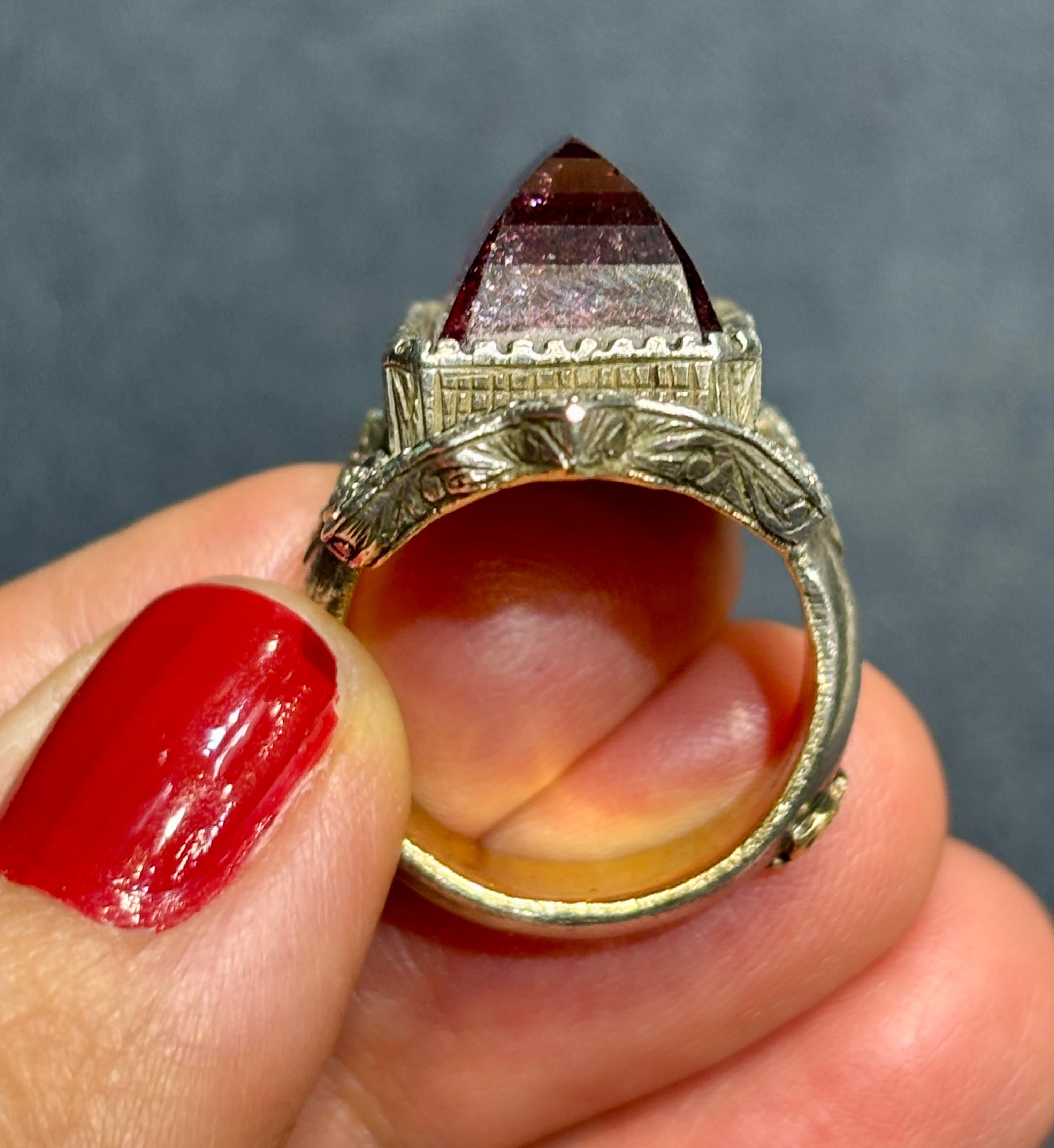 Sevan Bıçakçı 24k gold and silver cocktail ring with tourmaline and diamonds In Good Condition In London, GB
