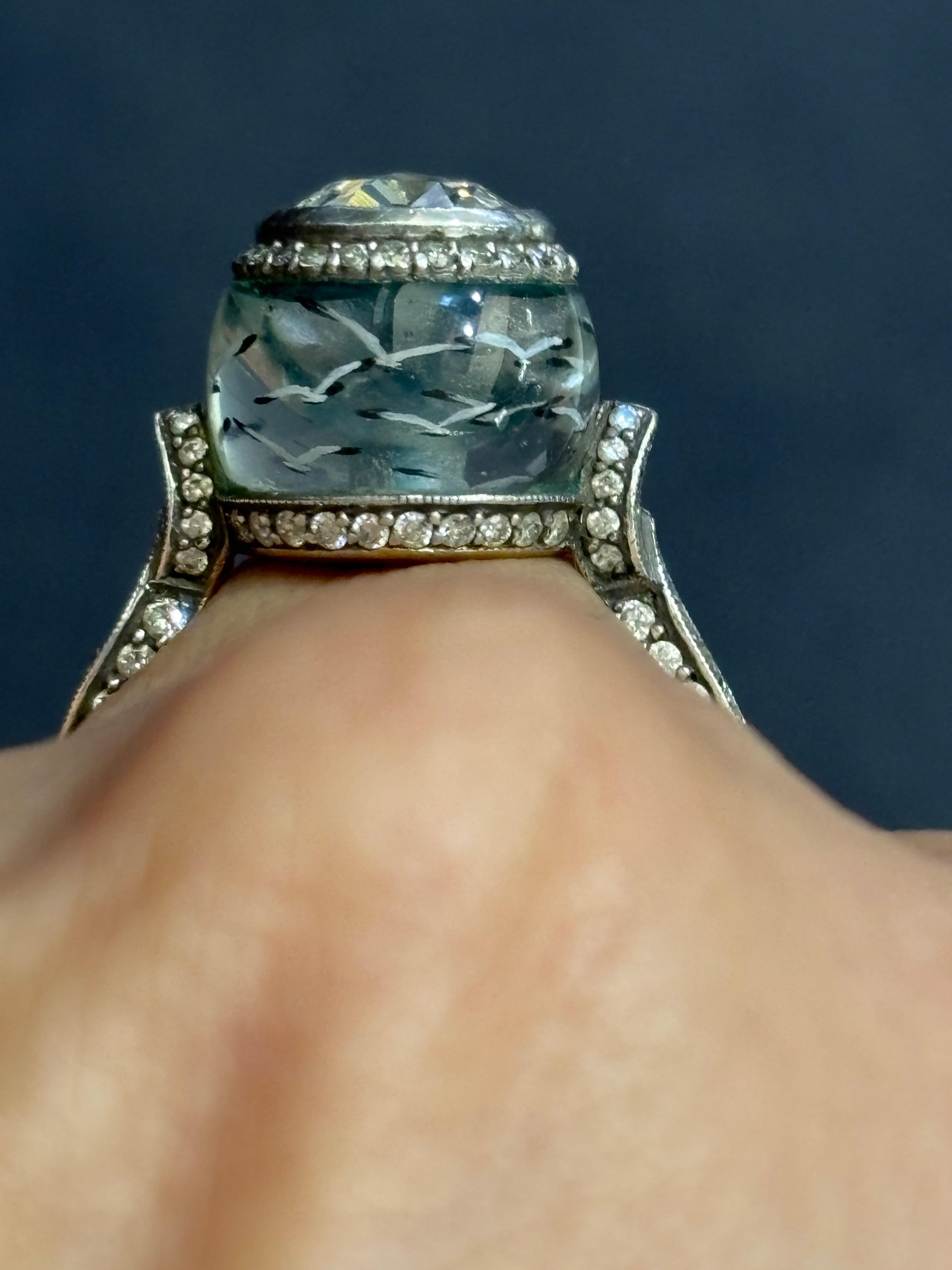 Anillo de cóctel de diamantes talla rosa Sevan Bıçakçı Contemporáneo en venta