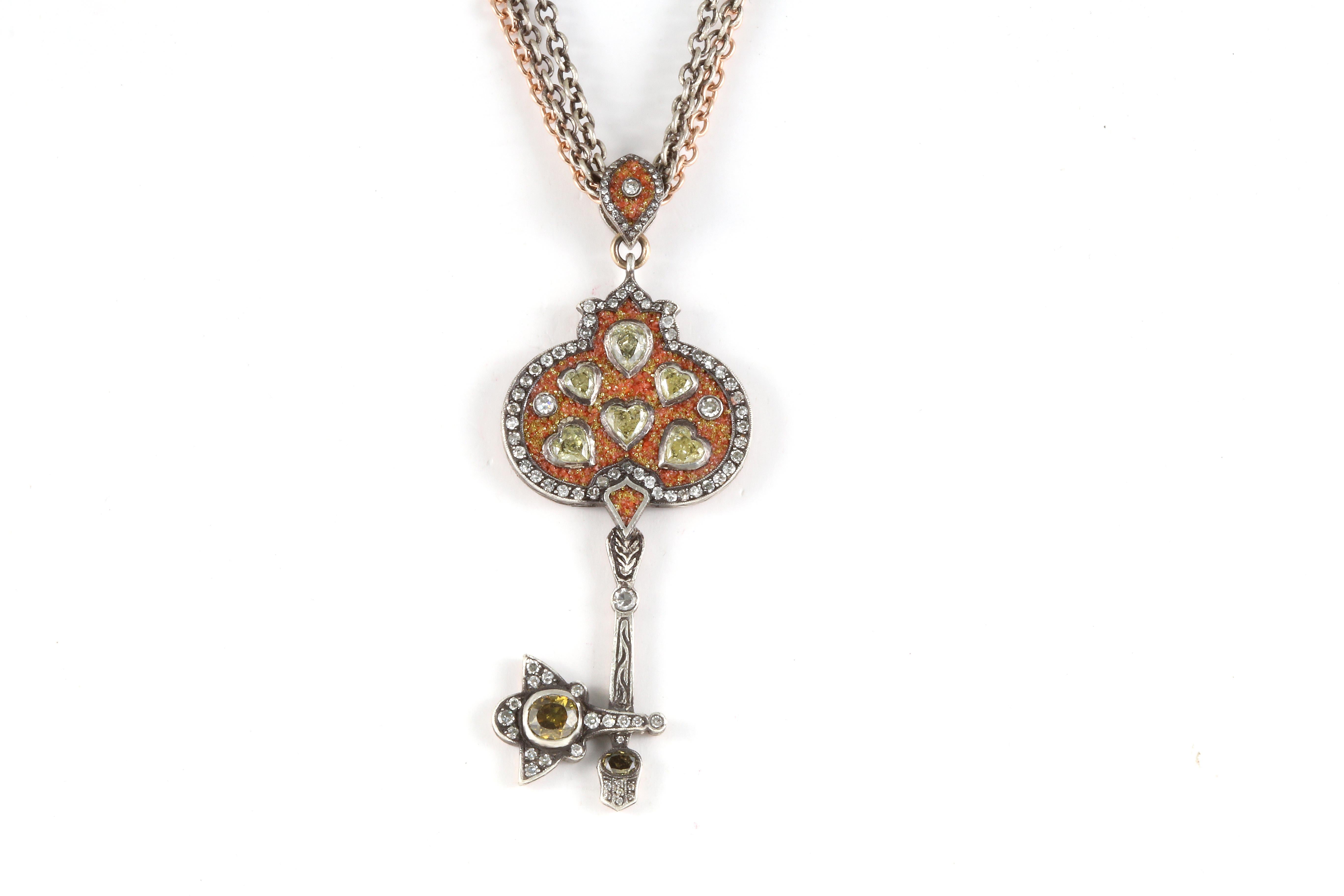 From the astounding work of Sevan Biçakçi, inspired by the rich culture rooted in his homeland of Istanbul, this collection represents the layered and beautiful history of our past.

This pendant features a unique design of elaborated mosaics and