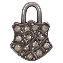Sevan Biçakci Diamond, 24 Karat Gold, and Sterling Silver Padlock Pendant, 2011