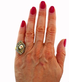 Sevan Bicakci Ring 23k Yellow Gold Silver Gemstones