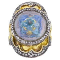 Sevan Bicakci Theodora Reverse Cut Amethyst Yellow Gold Ring