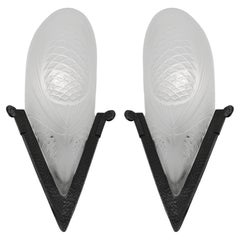 Antique SEVB Art Deco Pair of Wall Sconces, 1921