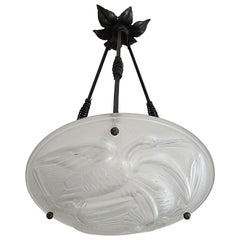 Sevb Französischer Art-déco-Stern-Hängelampe-Kronleuchter, späte 1920er Jahre Sevb Französischer Art-déco-Stern-Hängelampe-Kronleuchter, späte 1920er Jahre