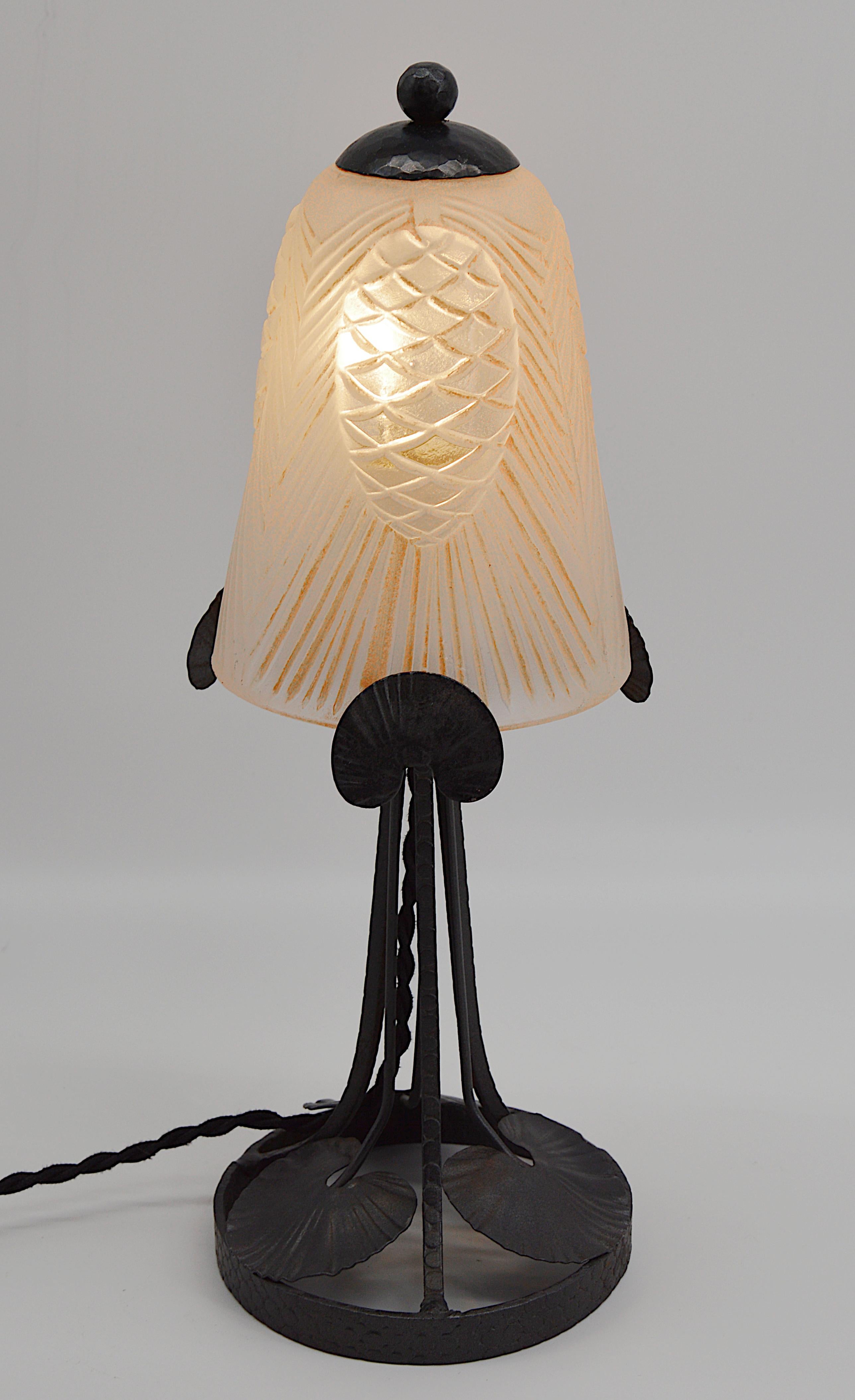 Early 20th Century Sevb French Art Deco Table Lamp, 1920s For Sale