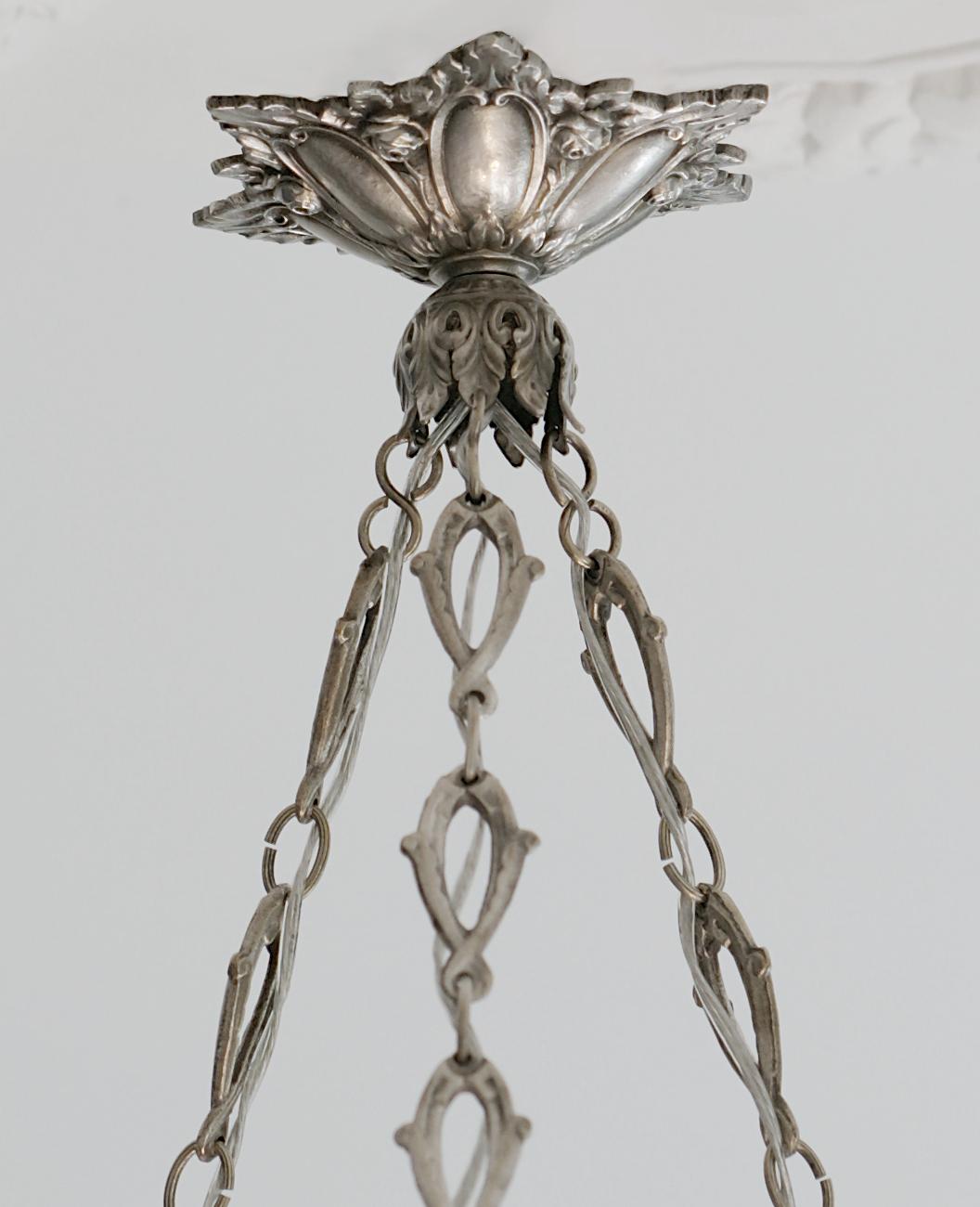 SEVB & RANC Rara araña colgante ancha francesa Art Decó 1920 en venta 4
