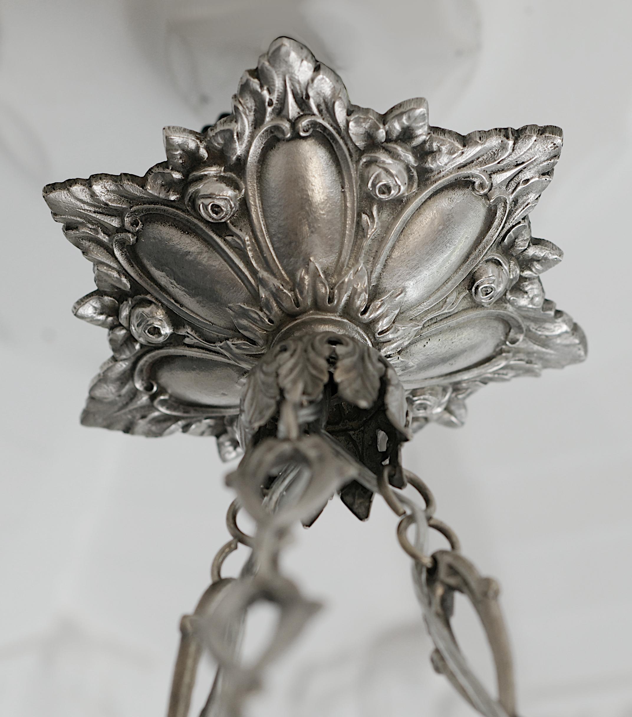 SEVB & RANC Rara araña colgante ancha francesa Art Decó 1920 en venta 5