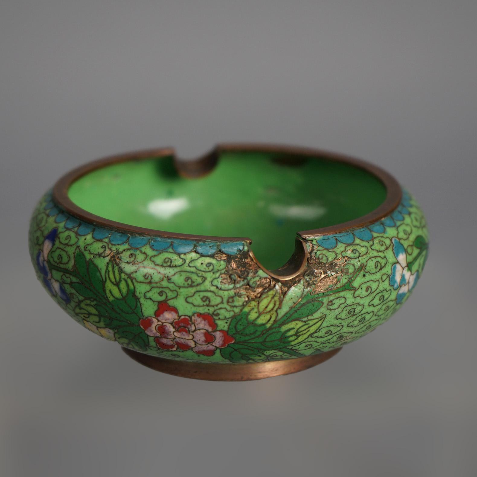 Seven Antique Chinese Bronze Cloisonne Enameled Rice Bowls C1920 For Sale 5
