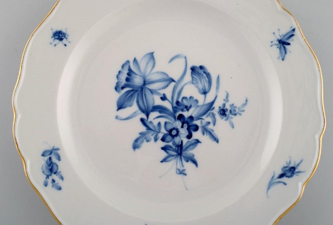 20th Century Seven Antique Meissen Porcelain Plates with Hand-Painted Flowers, Early 20th C.