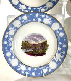 Juego de 7 Vajillas de Porcelana Antiguas New Hall Inglaterra Circa 1810