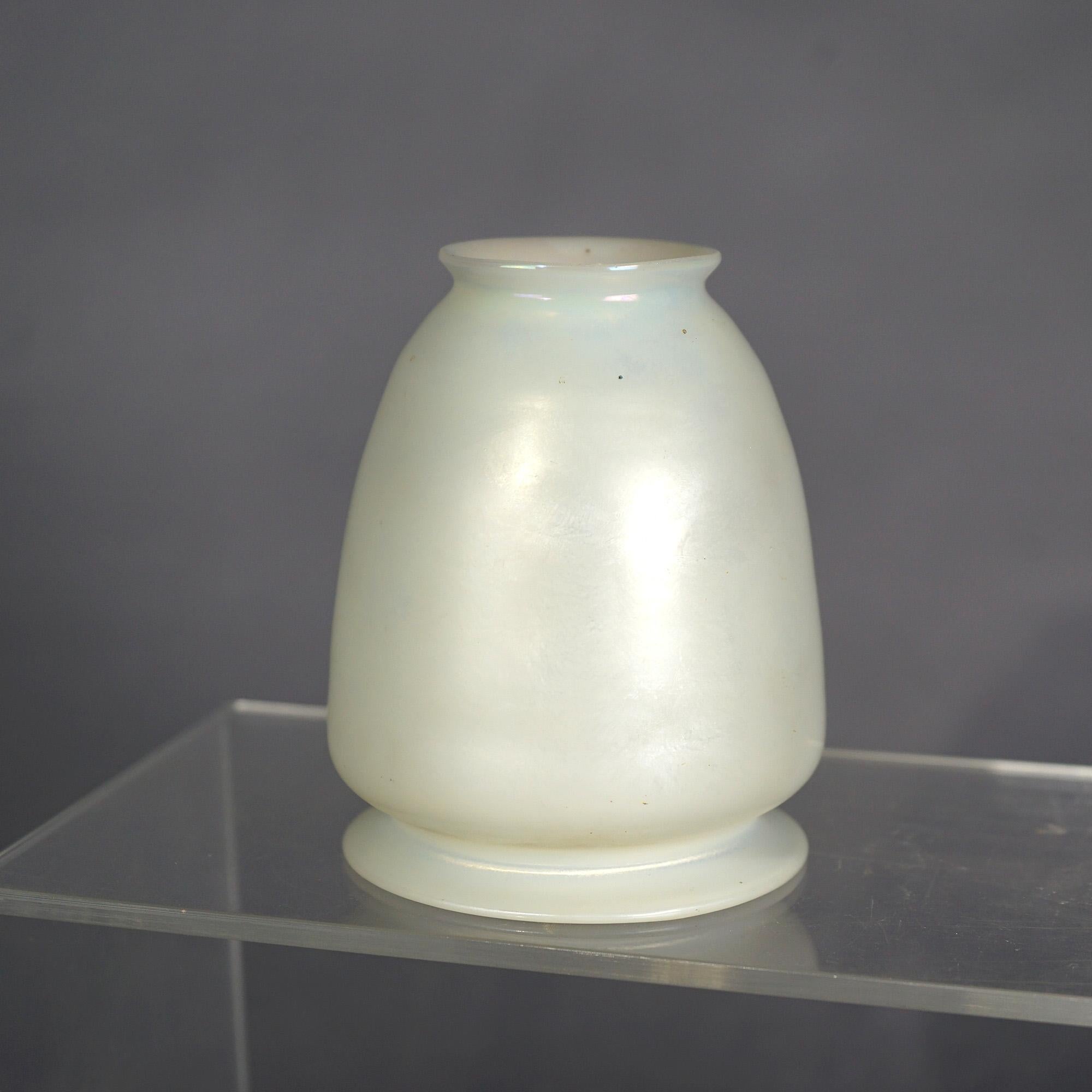 Seven Antique Steuben Calcite Acid Cut Back Glass Shades C1920 1