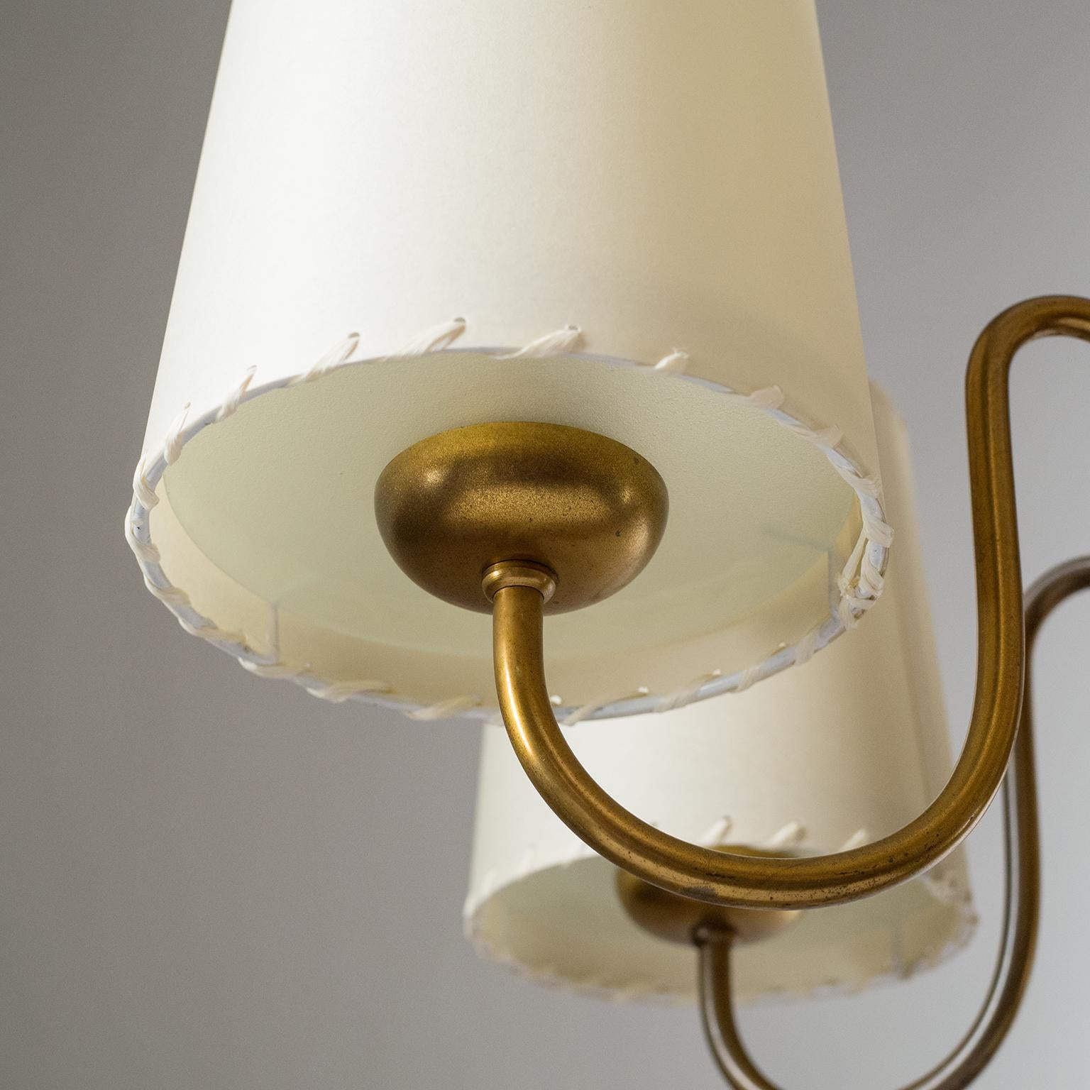 Brass Chandelier by ASEA, Sweden, 1930s 4