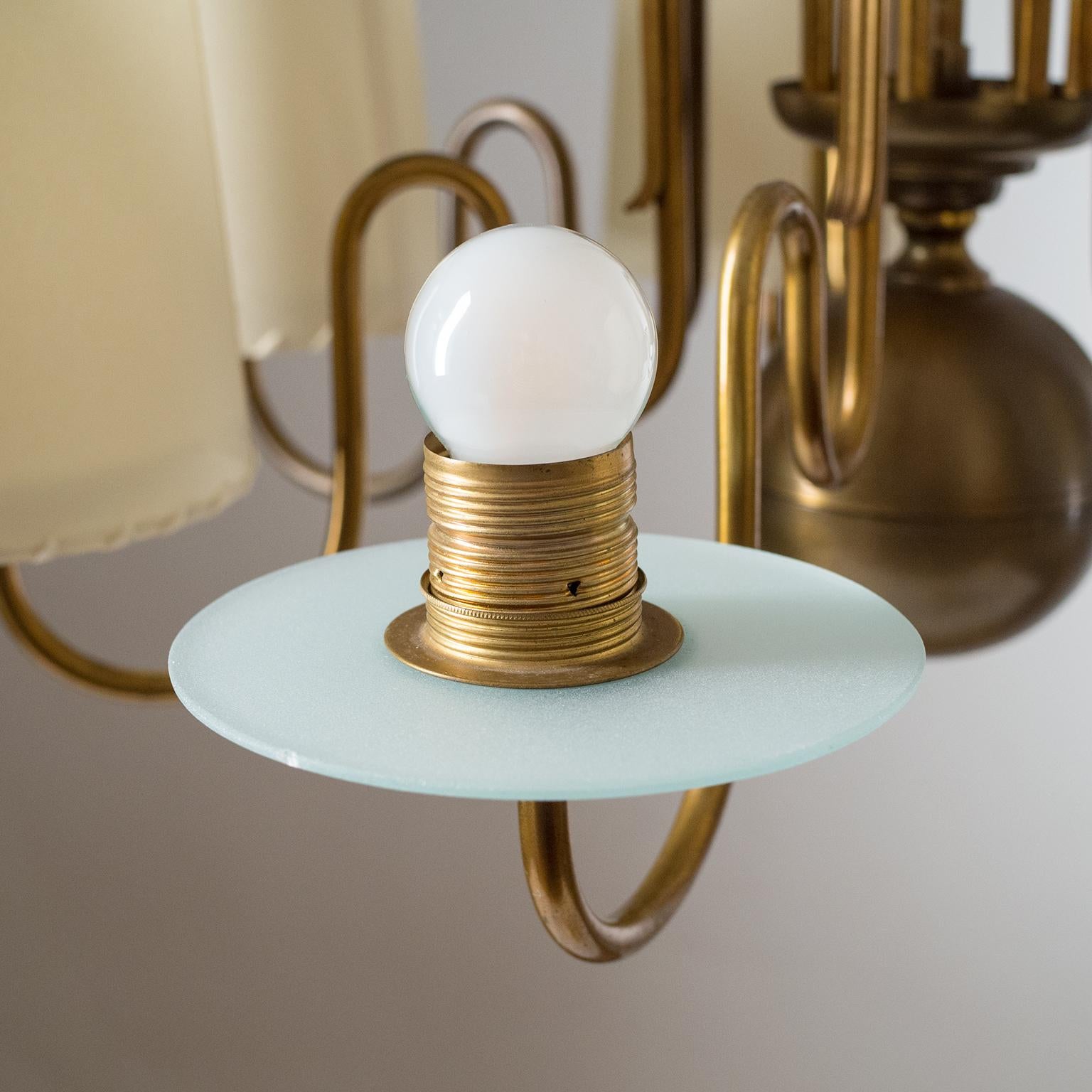 Brass Chandelier by ASEA, Sweden, 1930s 2