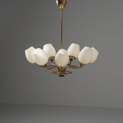 Seven Arm Chandelier, Attributed to Itsu, Finland, 1950s