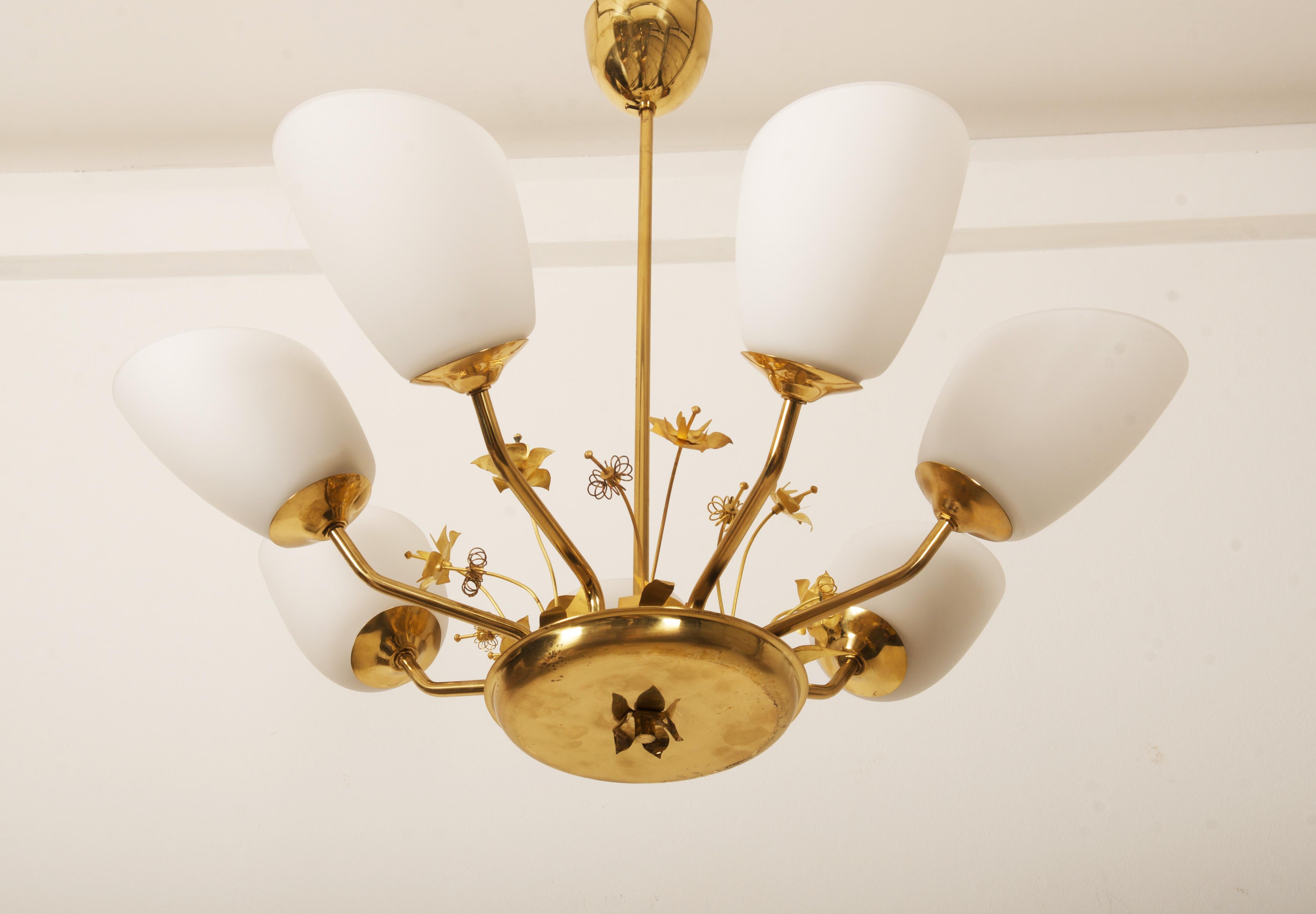 Seven Arms Chandelier Attr. to Paavo Tynell 3