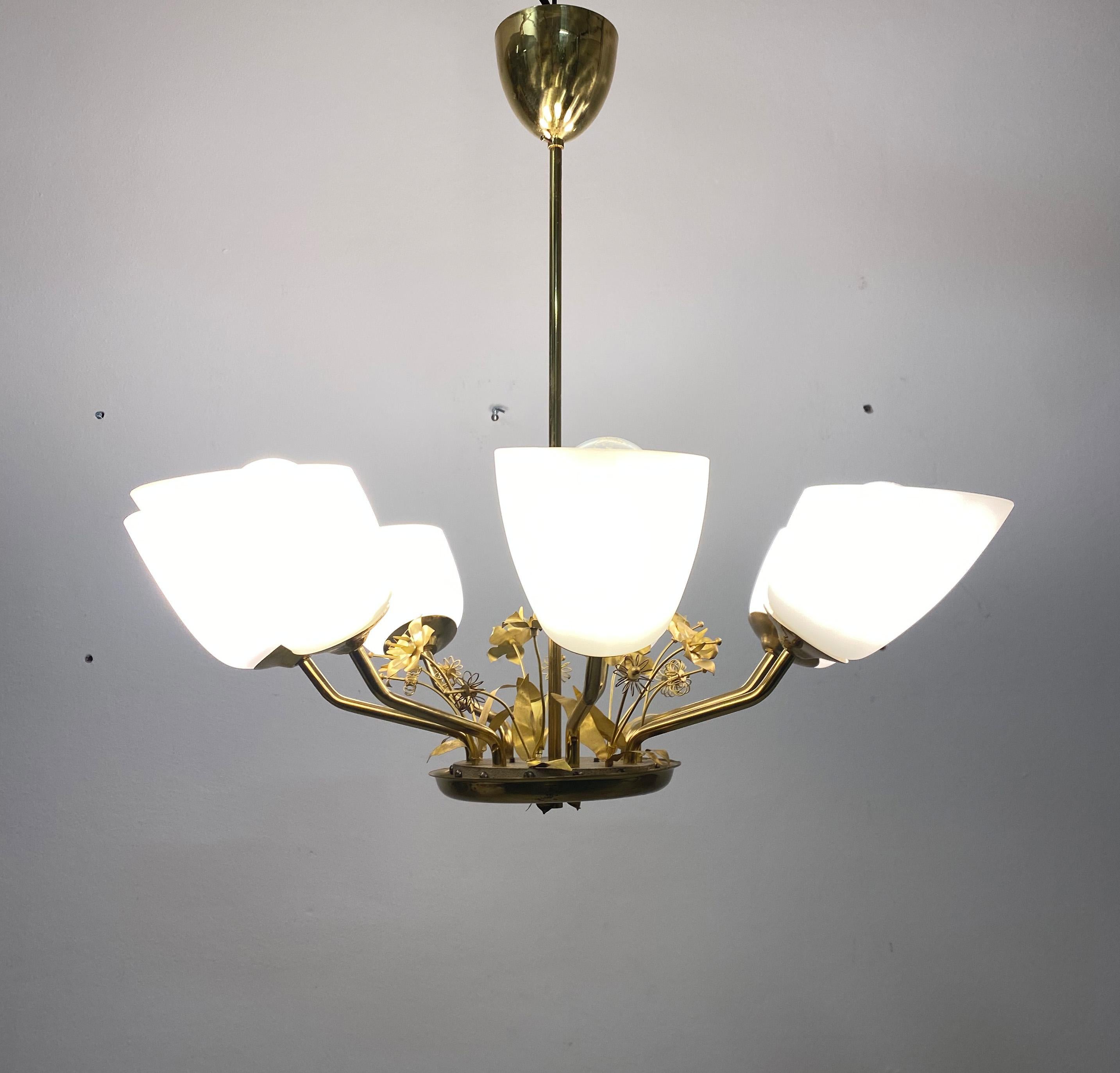 Seven Arms Chandelier Attr. to Paavo Tynell 8