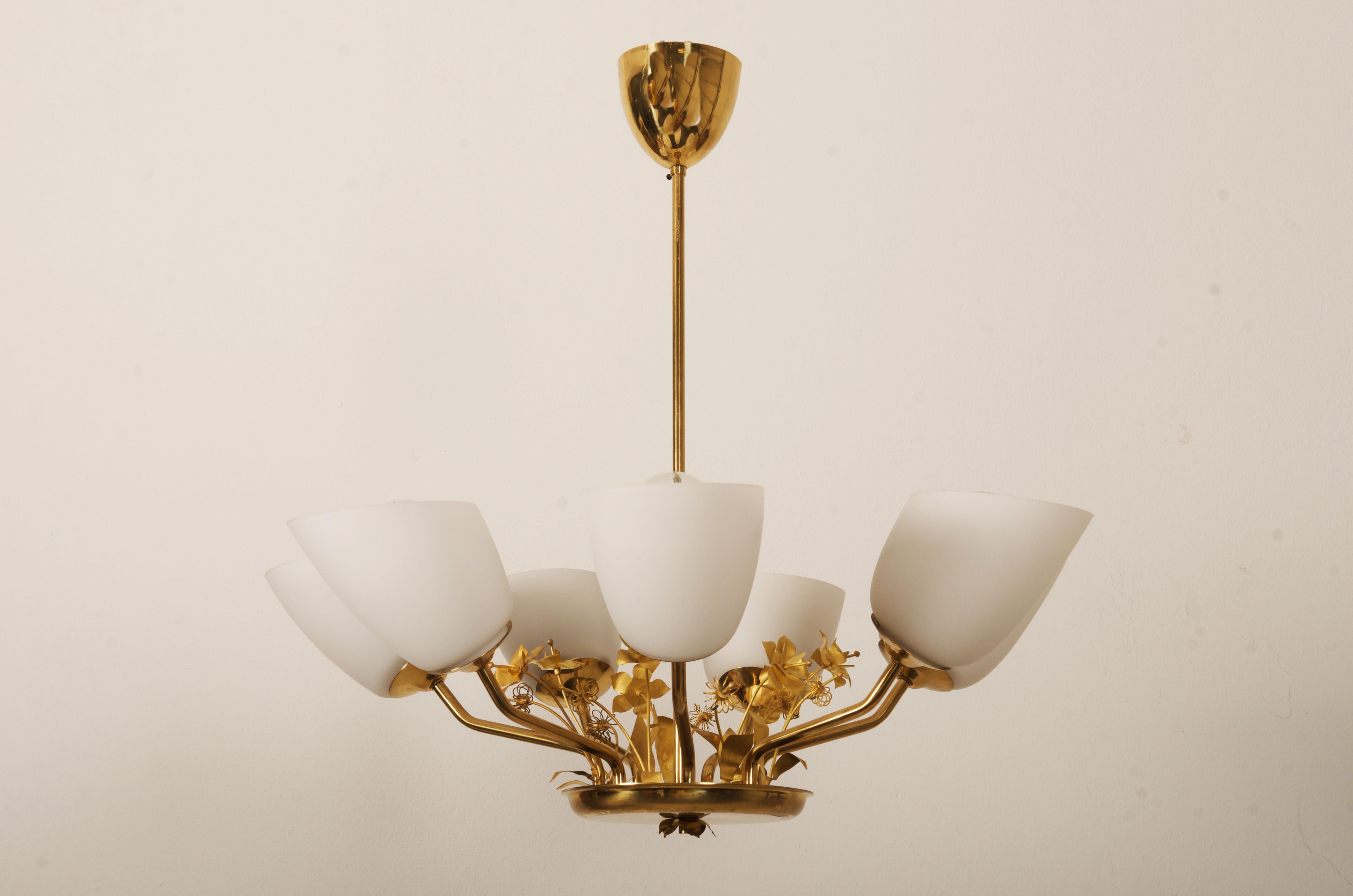 Seven Arms Chandelier Attr. to Paavo Tynell 2