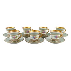Seven Bing & Grøndahl Coffee Cups with Saucers, 1960s