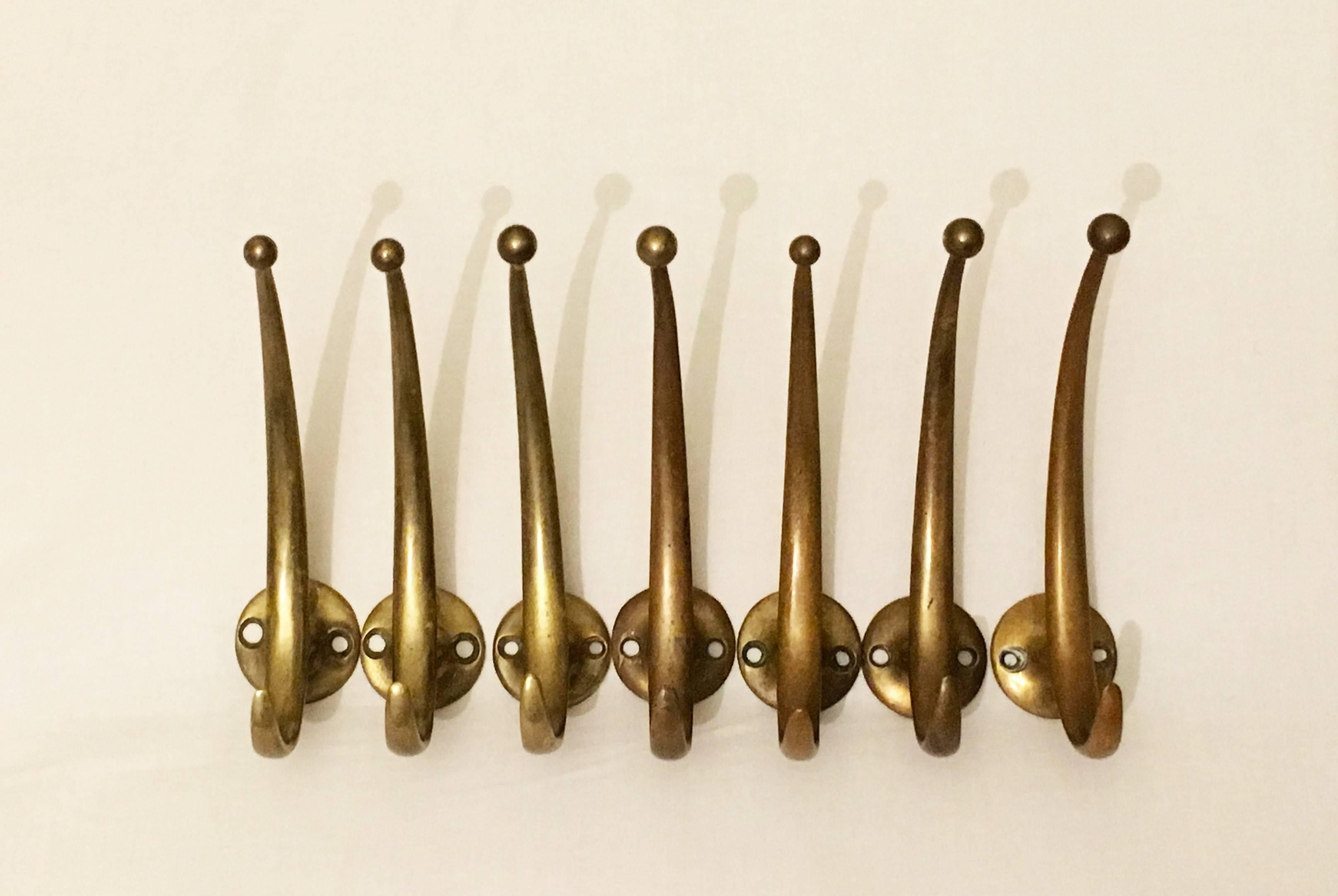 Austrian Brass Wall Hooks Franz Hagenauer Vienna