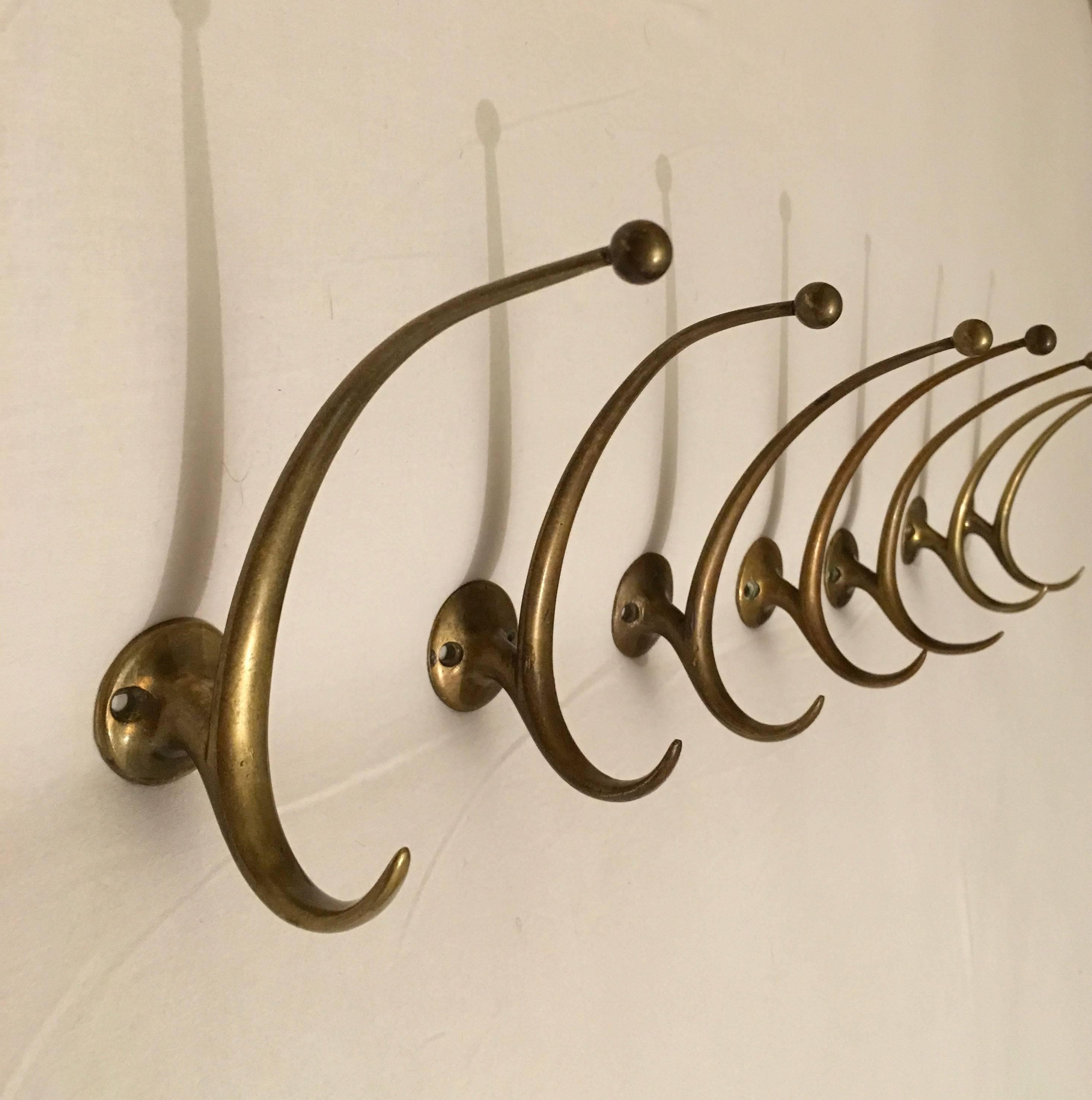 Brass Wall Hooks Franz Hagenauer Vienna 2