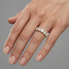 Seven Carat Round Diamond 14K (or 18k upon request) Gold Eternity Band Ring