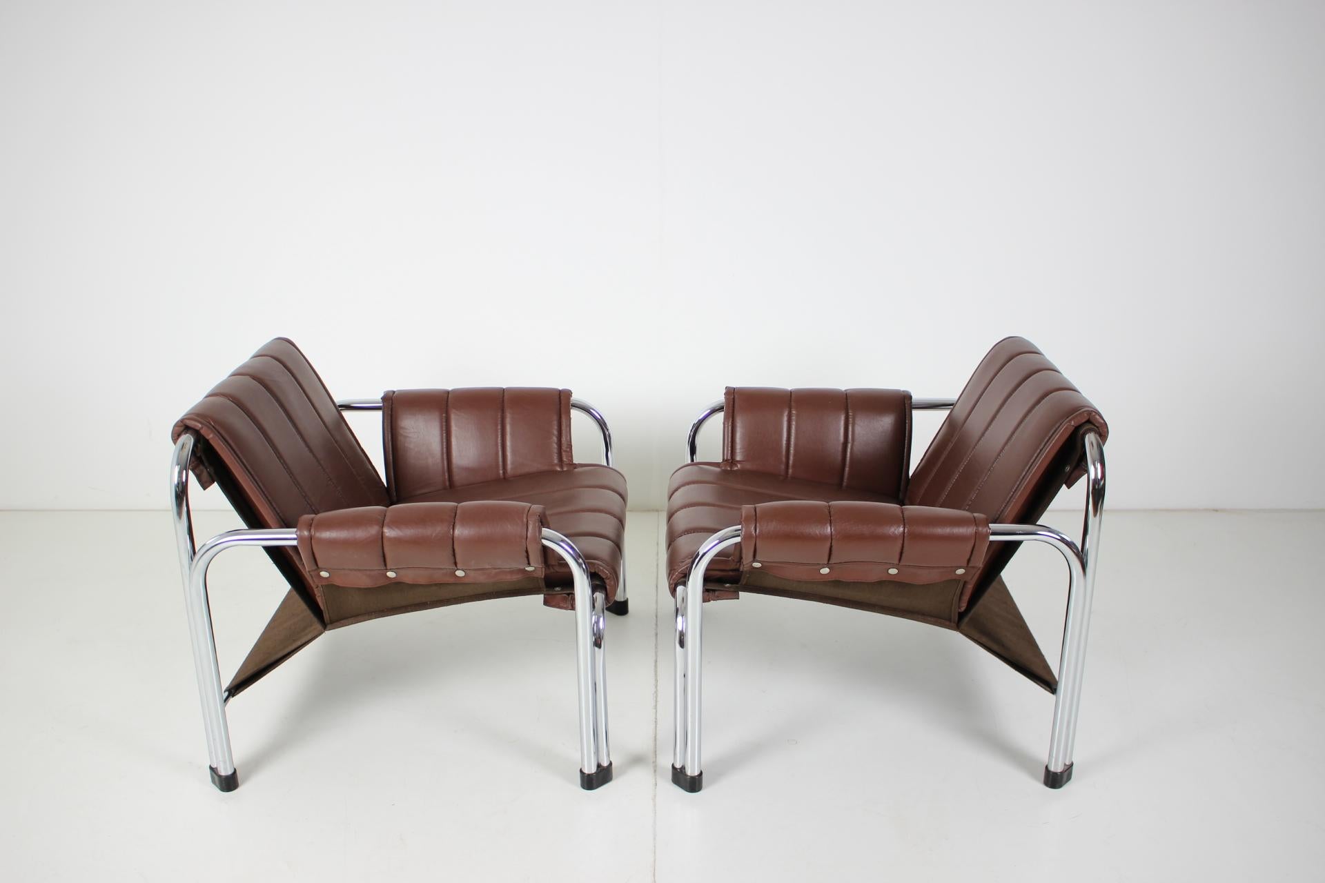 Seven Chrome Armchair Designed by Viliam Chlebo, Czechoslovakia 2