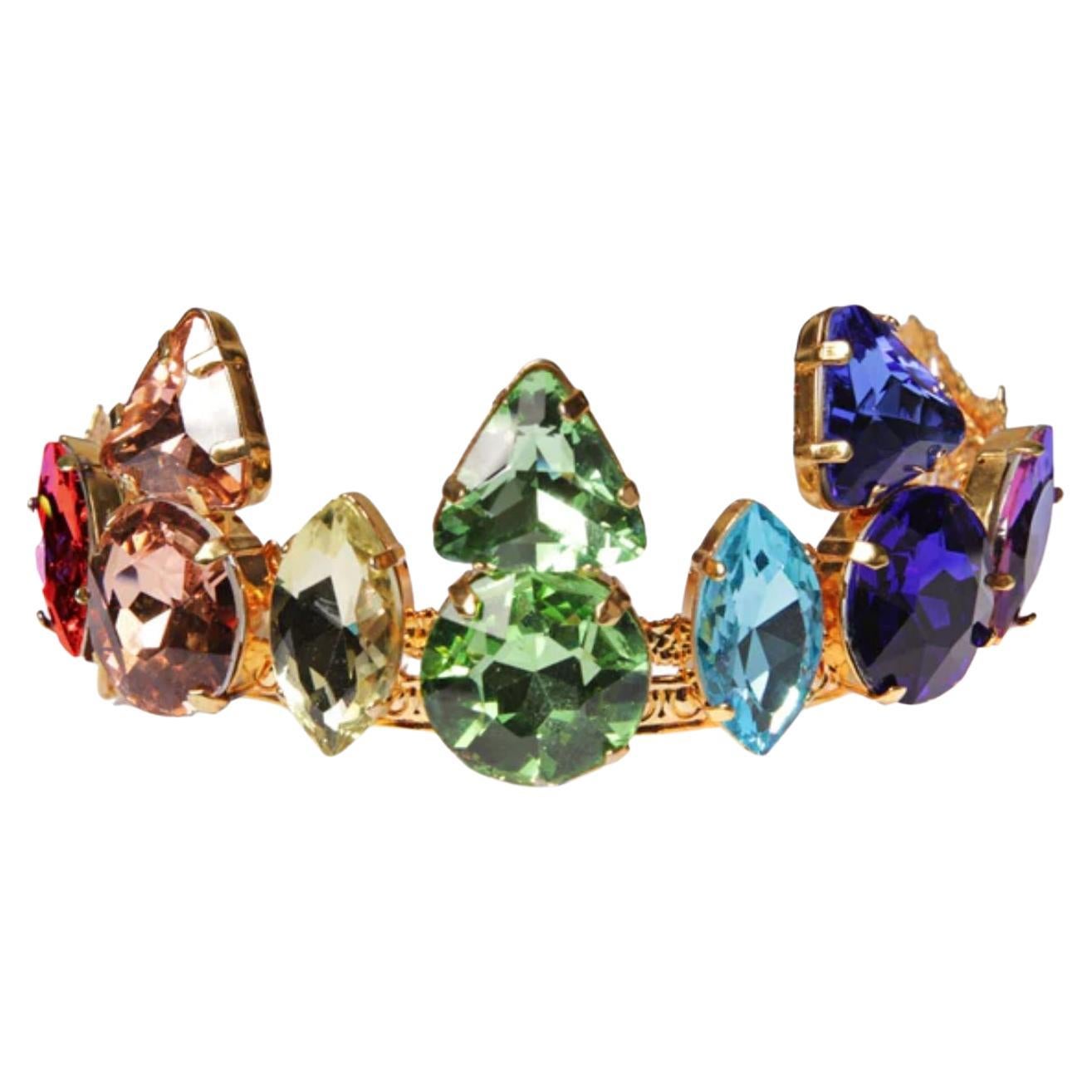Seven Colors Crystals of Rainbow Tiara For Sale