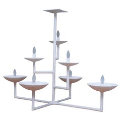 Lampadario quadrato a sette tazze