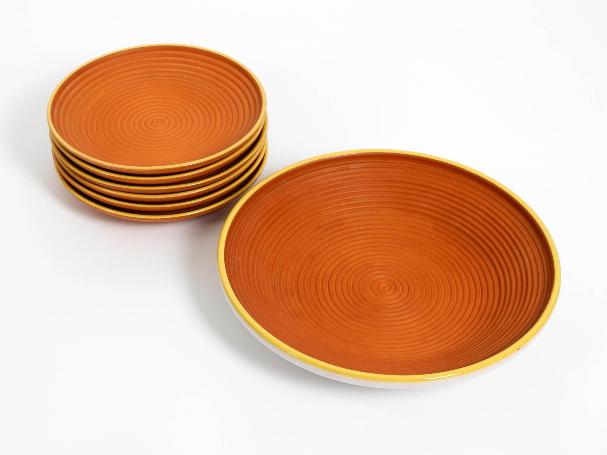 Seven Decorative Art Deco Rosenthal Ceramic Plates from the 1930s 6