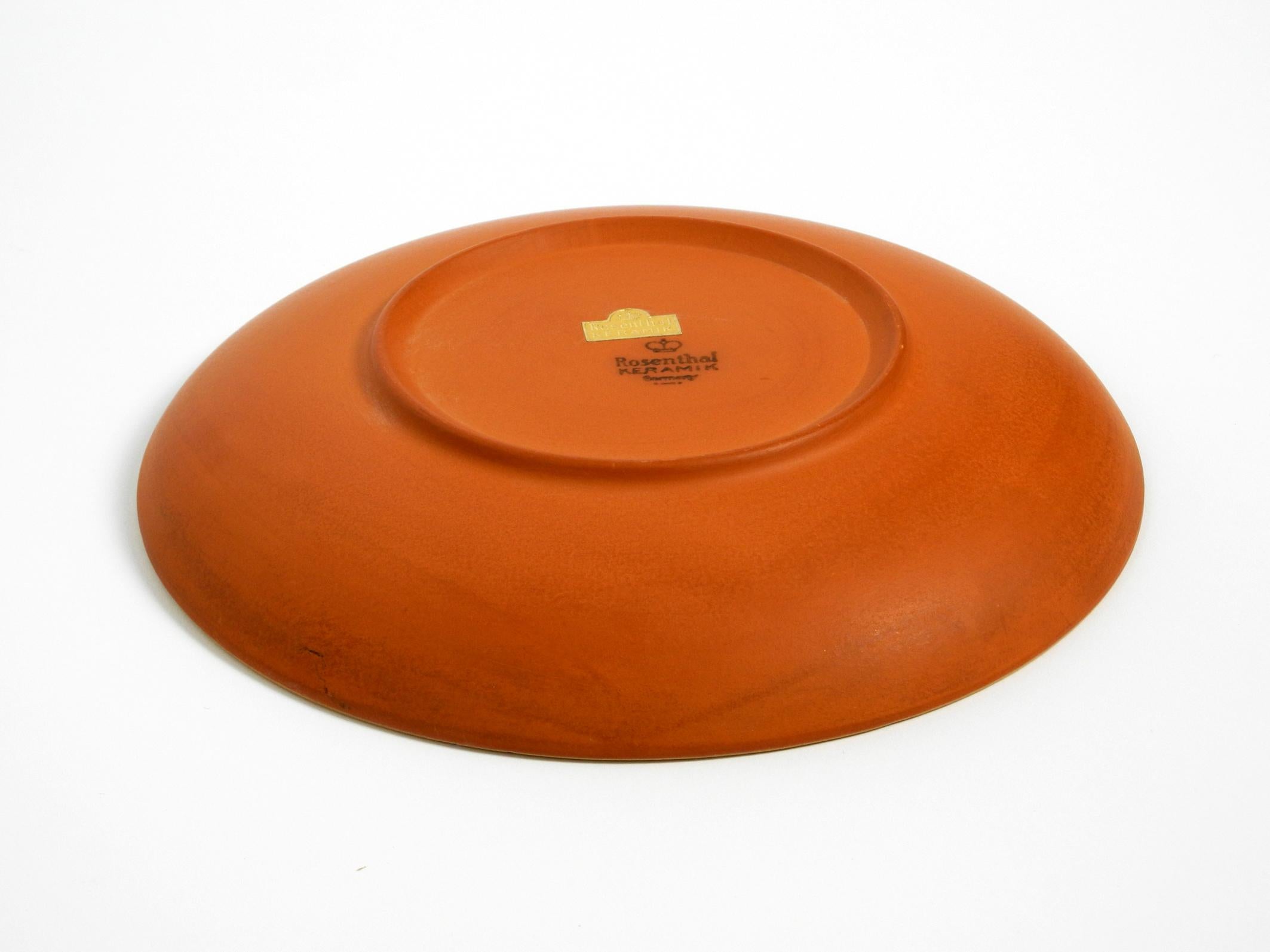 Sieben dekorative Rosenthal-Keramikteller im Art déco-Stil aus den 1930er Jahren 12