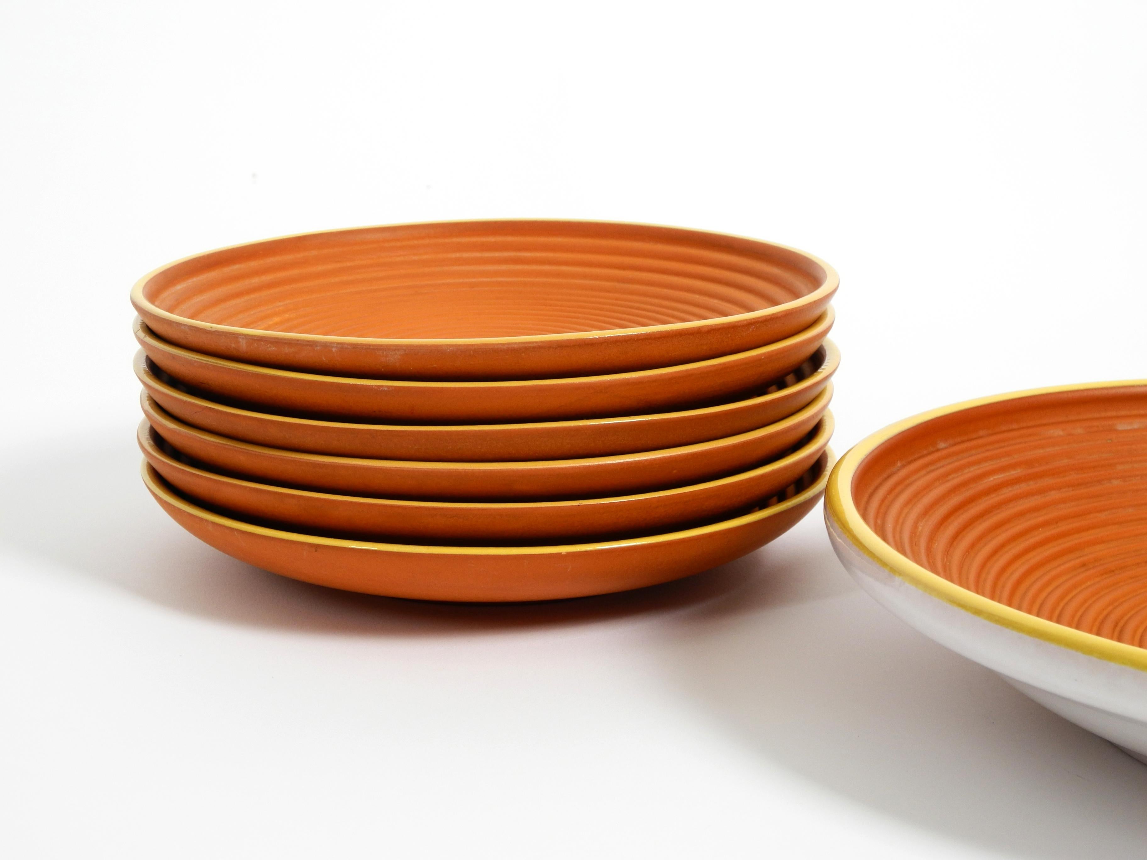 Seven Decorative Art Deco Rosenthal Ceramic Plates from the 1930s In Excellent Condition In München, DE