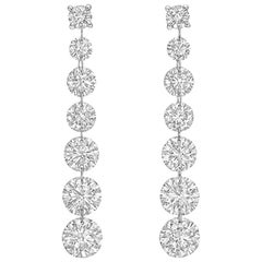 Seven Diamond Chain Drop Earrings Seven Diamond Chain Drop Earrings