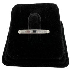 Seven Diamond Platinum Band Ring Circa 1950s