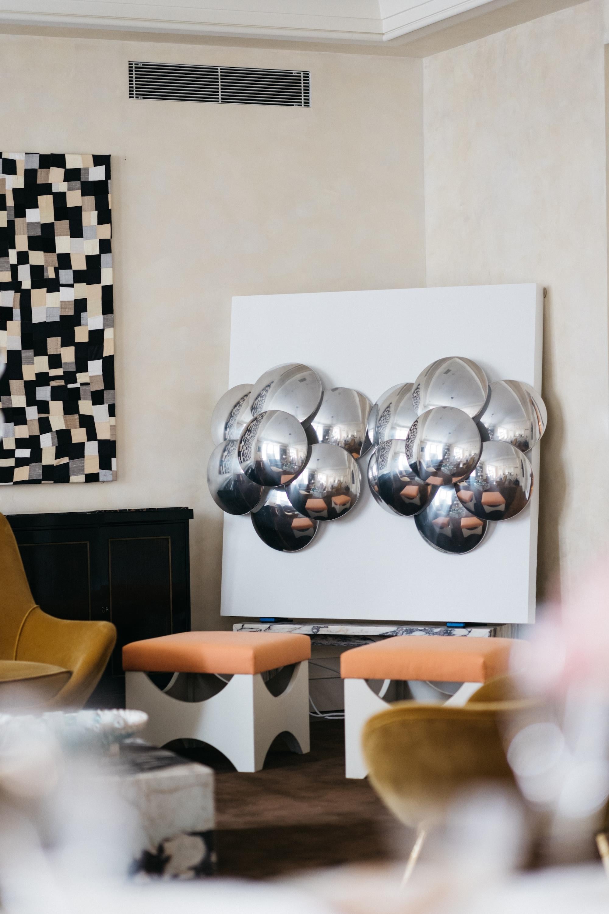 Seven disc wall sconces, Goffredo Reggiani, circa 1970s Moderno de mediados de siglo en venta