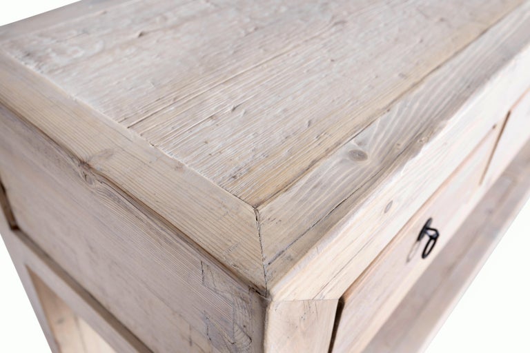 Seven Drawer Bleached Elm Dresser with Base at 1stDibs