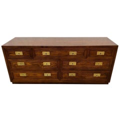 Seven-Drawer Campaign Credenza by Henredon