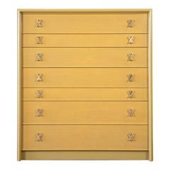 Cassettiera a sette cassetti di Paul Frankl per Johnson Furniture Company