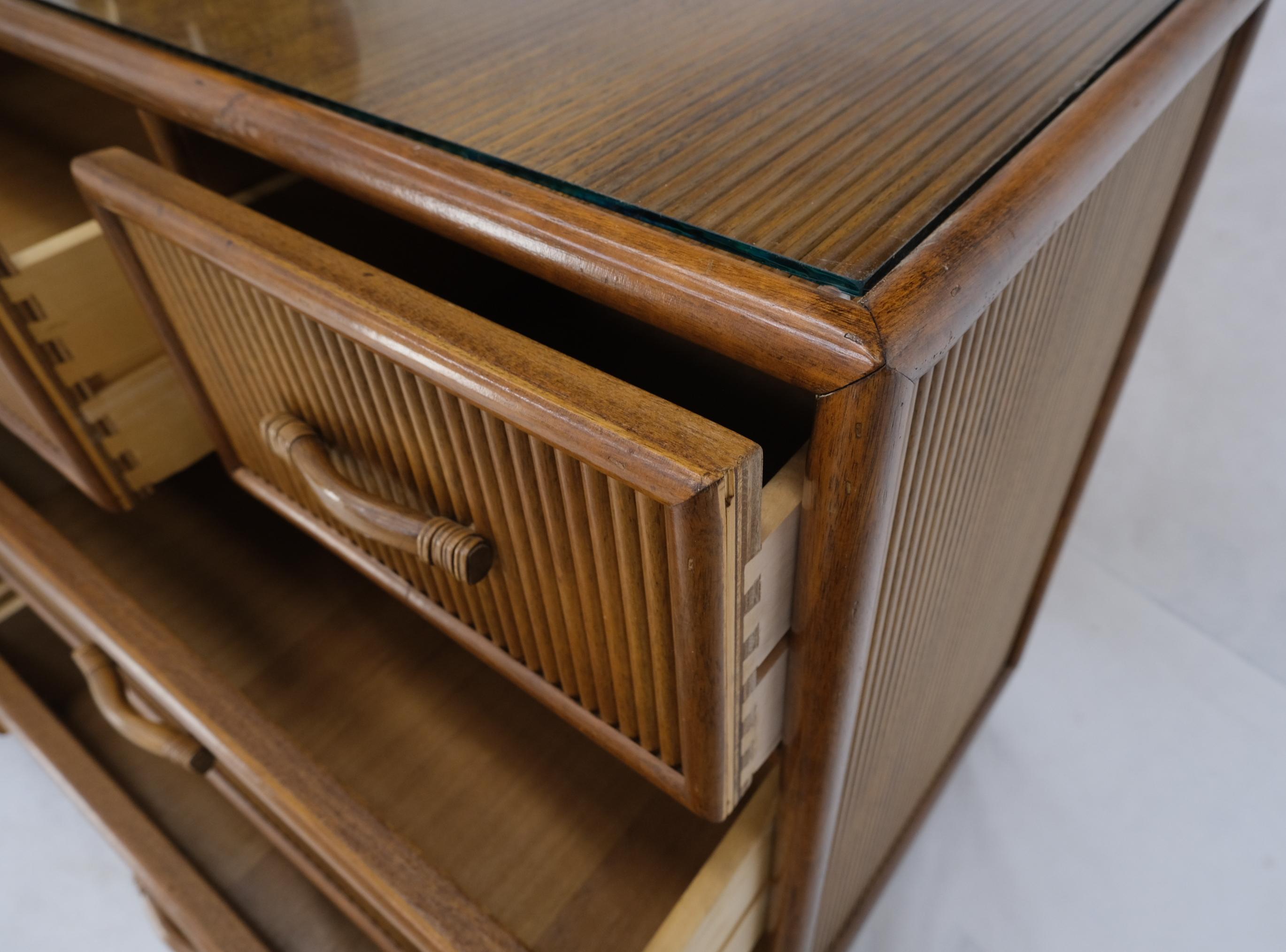 dresser with glass top
