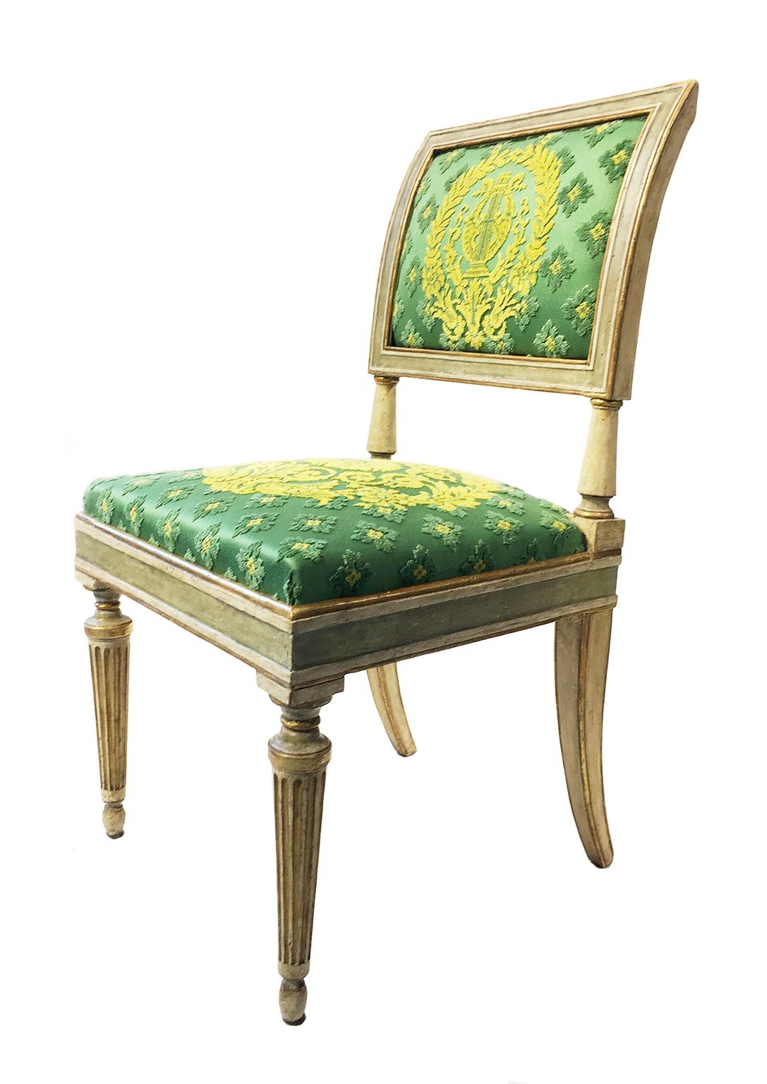 Siete sillas italianas neoclásicas de principios del siglo XIX, Milán circa 1820 en Bueno estado para la venta en Milano, IT