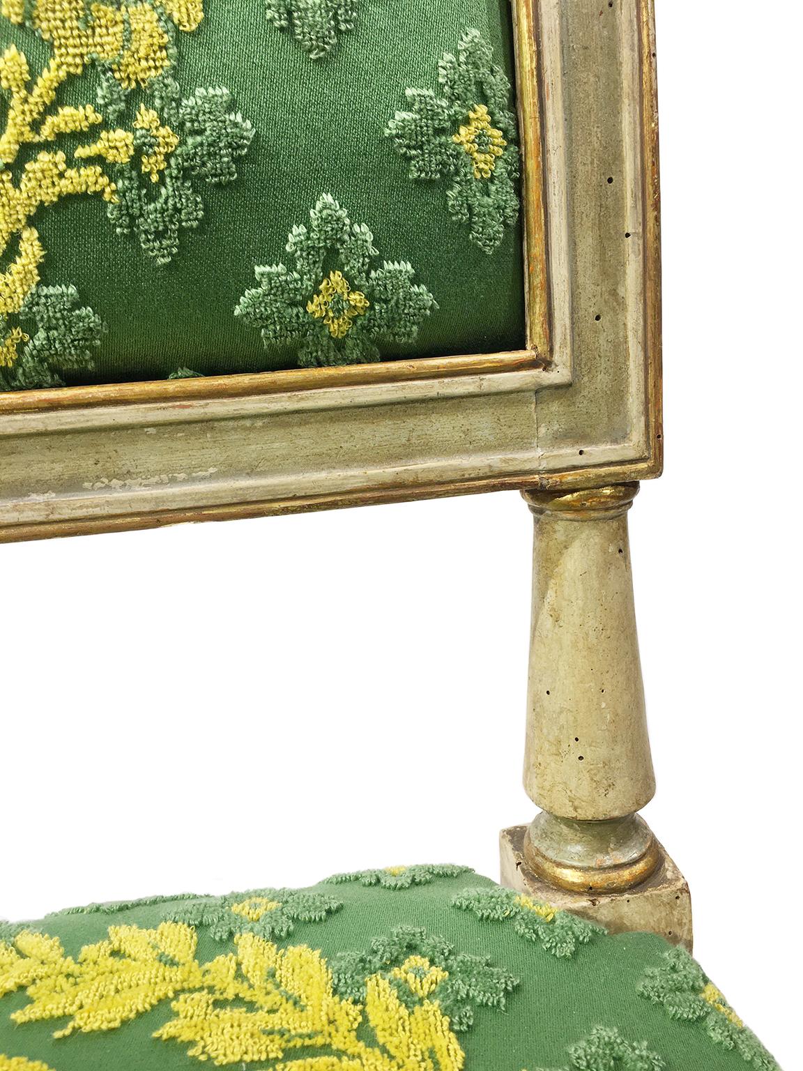 Siete sillas italianas neoclásicas de principios del siglo XIX, Milán circa 1820 en venta 2